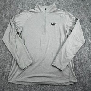 Travis Mathew Pullover Men Large Gray 1/4 Zip Long Sleeve Embroidered Golf *READ